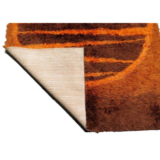 Supernova Shag Rug With Abstract Design, Circa 1970 For Sale - Image 4 of 8