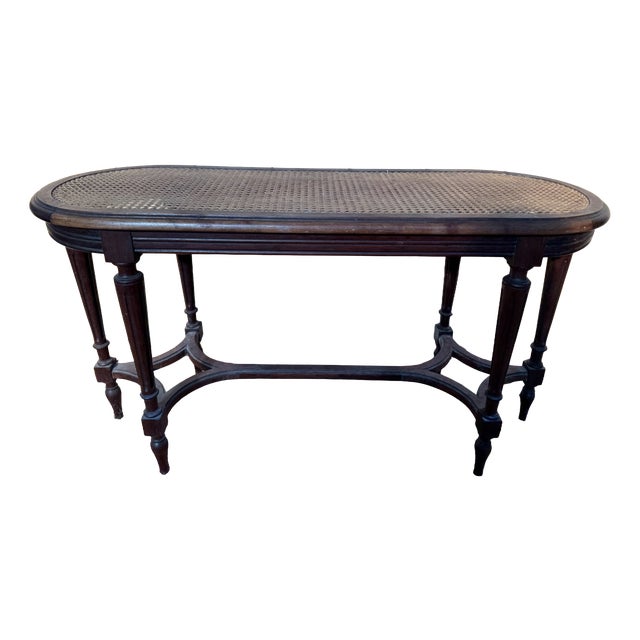 Piano Bench with Tapered Legs, 1890s For Sale