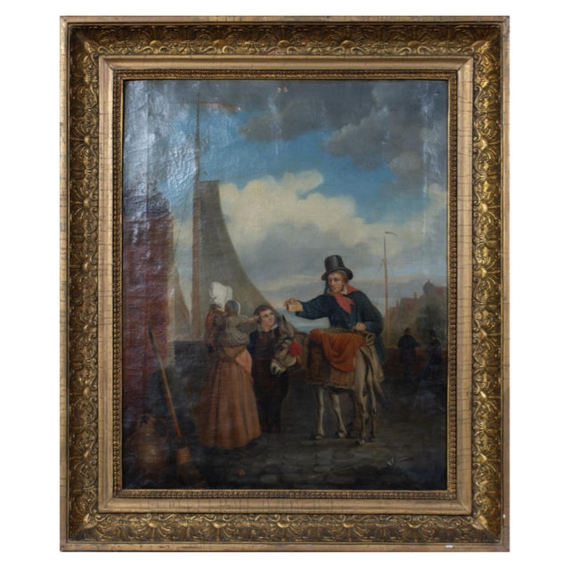 Charles Henry Hunt, Salesman with Donkey, 19th Century, Oil Painting For Sale - Image 3 of 5