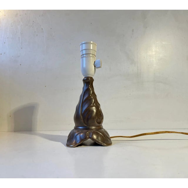 Art Nouveau Revival Ceramic Table Lamp by Søholm, 1950s For Sale - Image 6 of 9