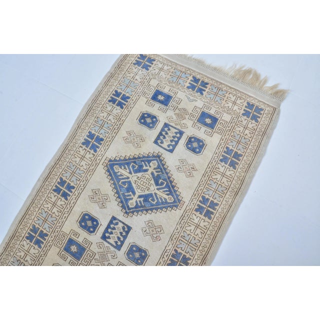 1960s Anatolian Unique Boho Decor Wool Faded Long Runner Rug For Sale In Phoenix - Image 6 of 11