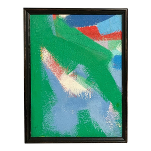 Carl Holty, Bold German American Abstract Expressionist Color Field Oil Painting Carl Holty