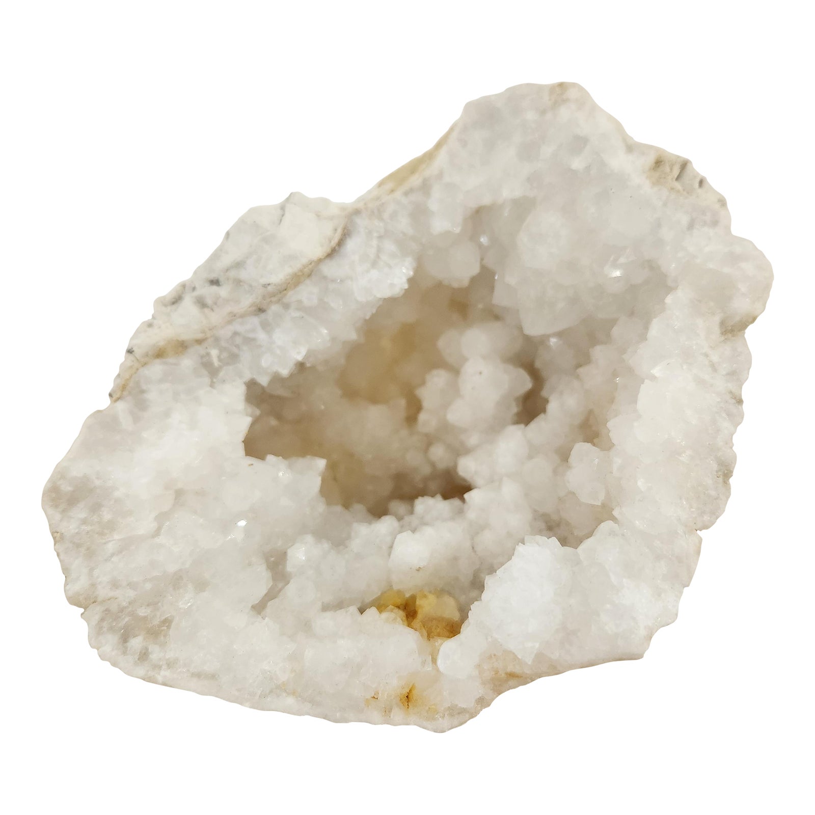 Vintage Natural Quartz Crystal Split Geode Specimen | Chairish
