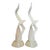 Mid-Century Modern White and Iridescent Seagull Figures- Vintage Set of 2 For Sale