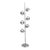 Mid 20th Century Space Age Orbiter Chrome Six-Light Eyeball Floor Lamp For Sale