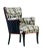 Black & White Upholstered "Metro" Armchair For Sale