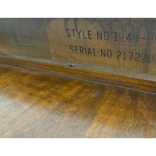 Mid-Century Modern Lane Smoked Glass Walnut Side Tables - Set of 2 For Sale - Image 11 of 11