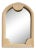 Vintage Coastal Cerused Pencil Reed Arch Mirror For Sale