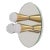 Echo 3 Sconce, Brushed Brass & Mirrored Glass, by Souda For Sale