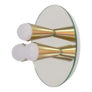 Echo 3 Sconce, Brushed Brass & Mirrored Glass, by Souda