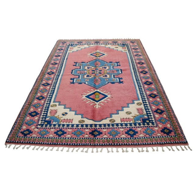 1980s Vintage Turkish Rug Hand Knotted Wool Area Rug - 5'3" X 7'9" For Sale - Image 5 of 17