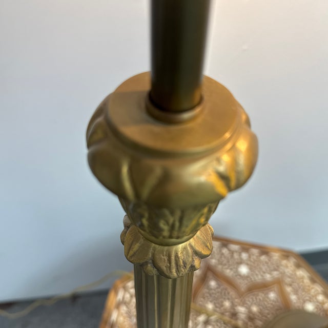 Hollywood Regency Vintage Brass Table Lamps, Pair For Sale - Image 9 of 11