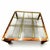 Mid-Century Modern Rare 1970s Hollywood Regency Flamed Burl Wood, Copper, Brass, and Glass 4-Piece Table Set For Sale - Image 3 of 12