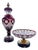 Soher Red Crystal & 24k Gold Amphora & Crystal Bowl Set For Sale
