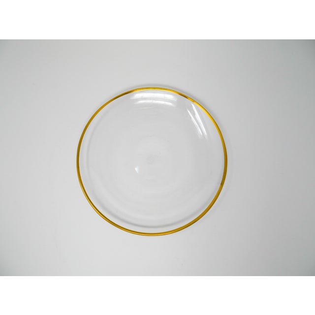 Mid-Century Modern Vintage Baccarat Directoire Crystal & Gold Salad Plates- Set of 10 For Sale - Image 3 of 6