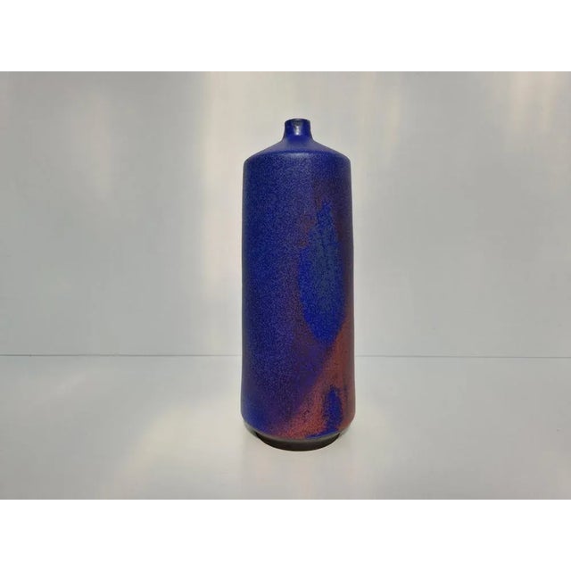 Blue Ceramic Vase by Dorothee Colberg-Tjadens, Bremen, Germany, 1980s For Sale - Image 8 of 8