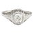 Vintage Art Deco Diamond Ring 0.60ctw Old Mine Filigree Engagement Jewellery size 4.5 For Sale