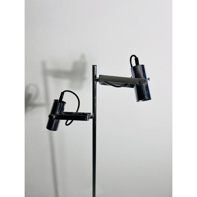 Metal Midcentury Modern German Chrome Floor Lamp, 1970s For Sale - Image 7 of 14