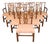 1950's Set 10 Chippendale Style Mahogany Dining Chairs For Sale