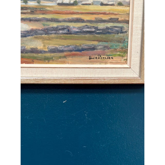 Sven Persson, Hut on the Coast, 1960s, Oil on Canvas, Framed For Sale - Image 10 of 14