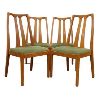 Set of 4 Vintage Mid Century Modern Dining Chairs by Parker Knoll For Sale