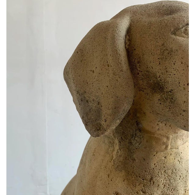 Late 20th Century Cement Dog Sculpture For Sale - Image 11 of 11