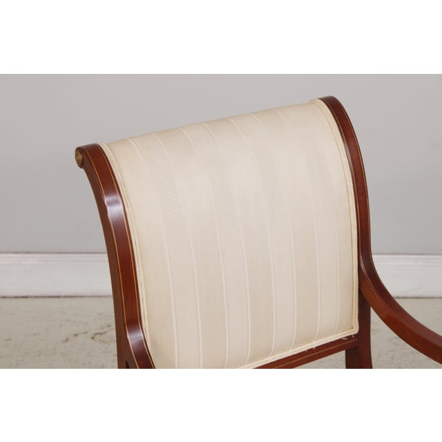 Wood Kindel Mahogany Grand Rapids Sleigh Back Arm Chair For Sale - Image 7 of 17