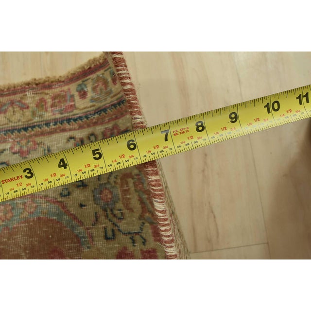 Tabriz Rug 7’7” X 10’7” Brown Wool Vintage Distressed Hand-Knotted Carpet For Sale - Image 13 of 15