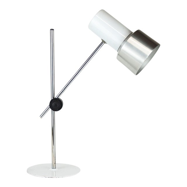 Italian White Aluminium Desk Lamp from Prova, 1960s For Sale