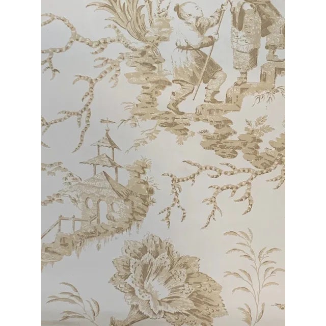 The House of Scalamandre Scalamandre Silk "Pillement" Chinoiserie Toile Silk Fabric For Sale - Image 4 of 5