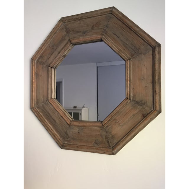 Restoration Hardware Octagon Wood Mirror | Chairish
