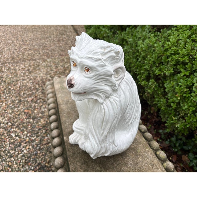 1960s Italian Glazed Ceramic Monkey Sculpture For Sale In Houston - Image 6 of 13