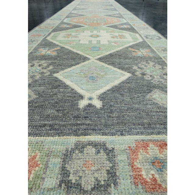 Turkish Oushak Runner Rug 3' x 16'5" #17241 For Sale In Houston - Image 6 of 8