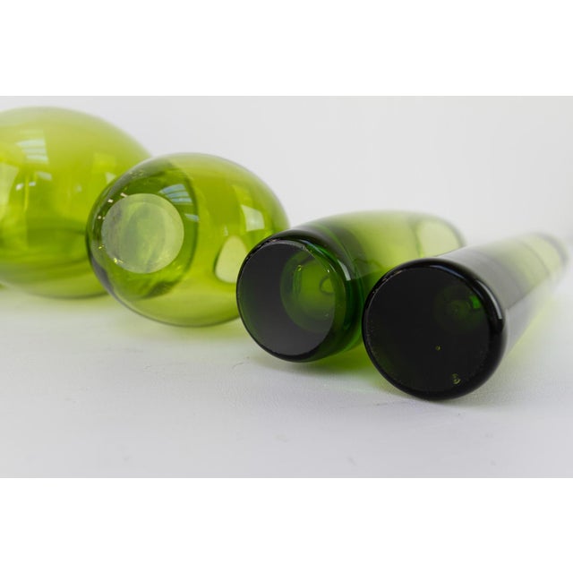 Danish Maygreen Tall and Drop Vases by Per Lütken for Holmegaard, 1960s, Set of 6 For Sale - Image 6 of 18