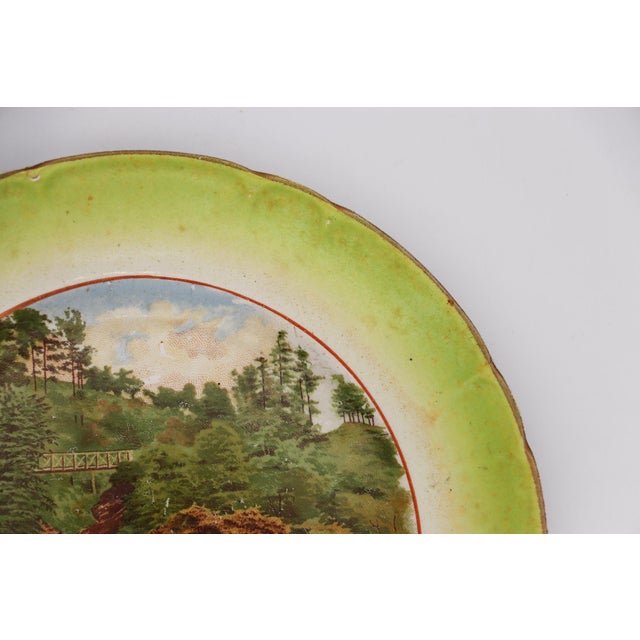 1900 - 1909 1900s Glen Helen Fall, Isle of Man Wall Plate, Portuguese Export For Sale - Image 5 of 12