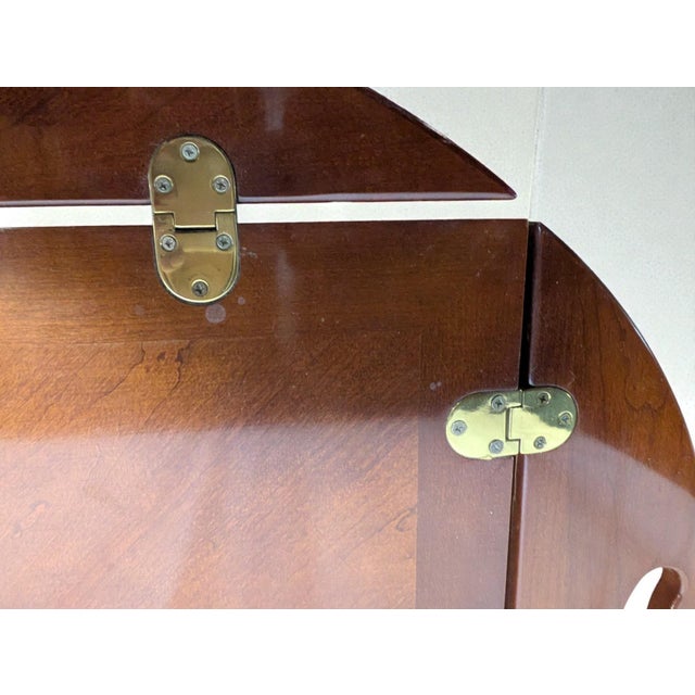 Wood Vintage Cherry Butler’s Tray Top Coffee Table For Sale - Image 7 of 11