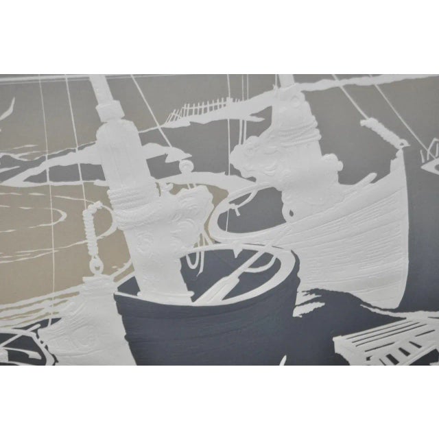 Wood Roy Williams "Morning" Embossed Serigraph c.1982 For Sale - Image 7 of 9