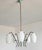 Mid-Century Opaline Glass and Brass Chandelier from Stilux Milano, 1950s For Sale - Image 4 of 14