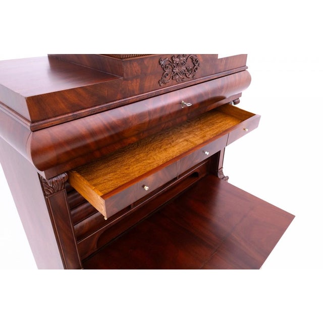 Antique Walnut Secretary, Northern Europe, 1880s For Sale - Image 9 of 18