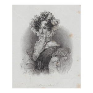 Queen of France Marie Amelie De Bourbon Portrait Engraving