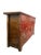 Chinese Mid 19th Century Antique Chinese Painted Red Lacquer Wedding Chest Sideboard For Sale - Image 3 of 11
