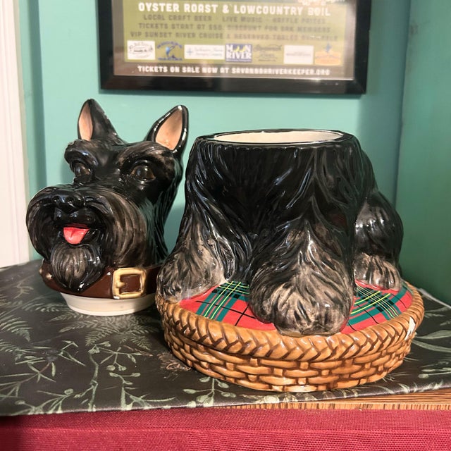 Jeffrey Banks Home David’s Cookies Scottish Terrier Scottie Cookie Jar For Sale - Image 11 of 12