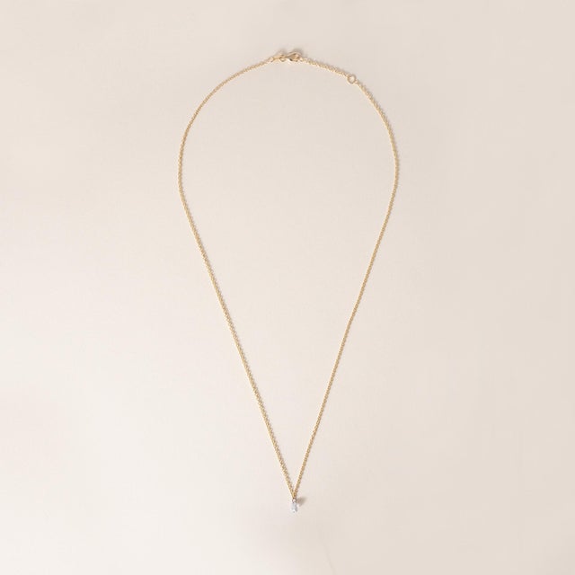 Modern 18k Yg 0.45ct Old European Cut Pierced Diamond Necklace For Sale - Image 3 of 4