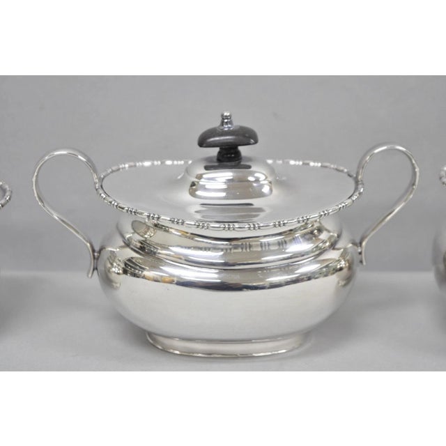 Antique William Adams Wa English Sheffield Victorian Silver Plated Tea Set - 5 Pc For Sale - Image 11 of 17