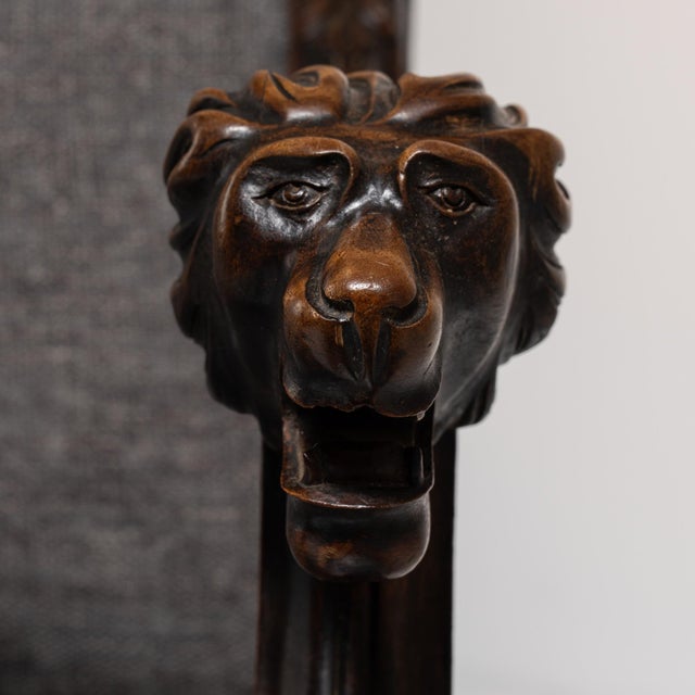 19th Century Brown Wood Club Chairs For Sale In Greensboro - Image 6 of 15