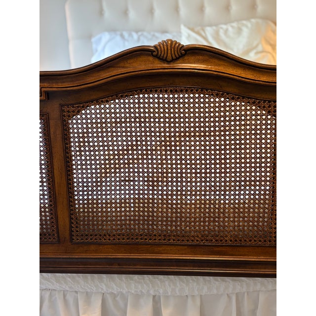Vintage Century Furniture Claridge Collection Woven Cane Queen Headboard by Raymond Sobota For Sale - Image 11 of 17
