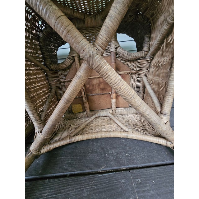 Early 20th Century Hand-Made Pair Untreated Natural Accent Chairs For Sale - Image 11 of 12