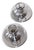 Vintage Italian Wall Lamps in Metal and Glass, 1980s, Set of 2 For Sale