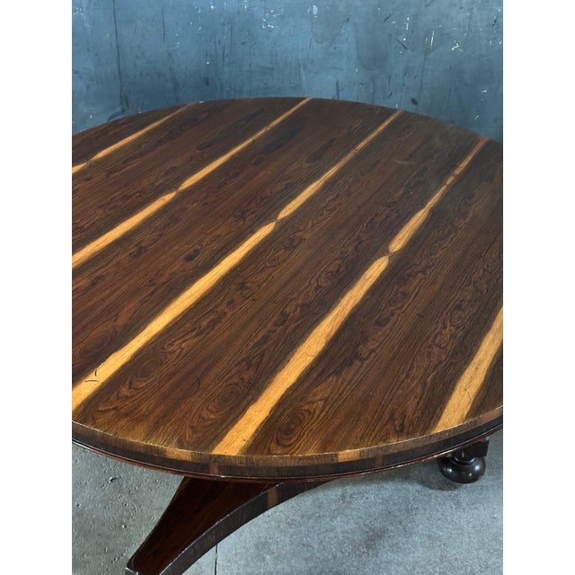 Early 19th Century 19th Century English Regency Rosewood Tilt Top Center Table For Sale - Image 5 of 10