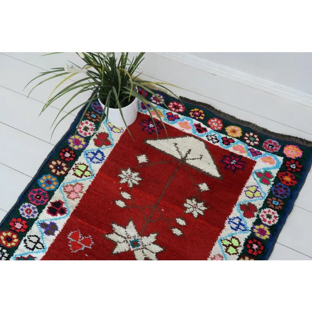 Early 20th Century Vintage Turkish Geometric Runner-2′5″ × 13′2″ For Sale - Image 9 of 13